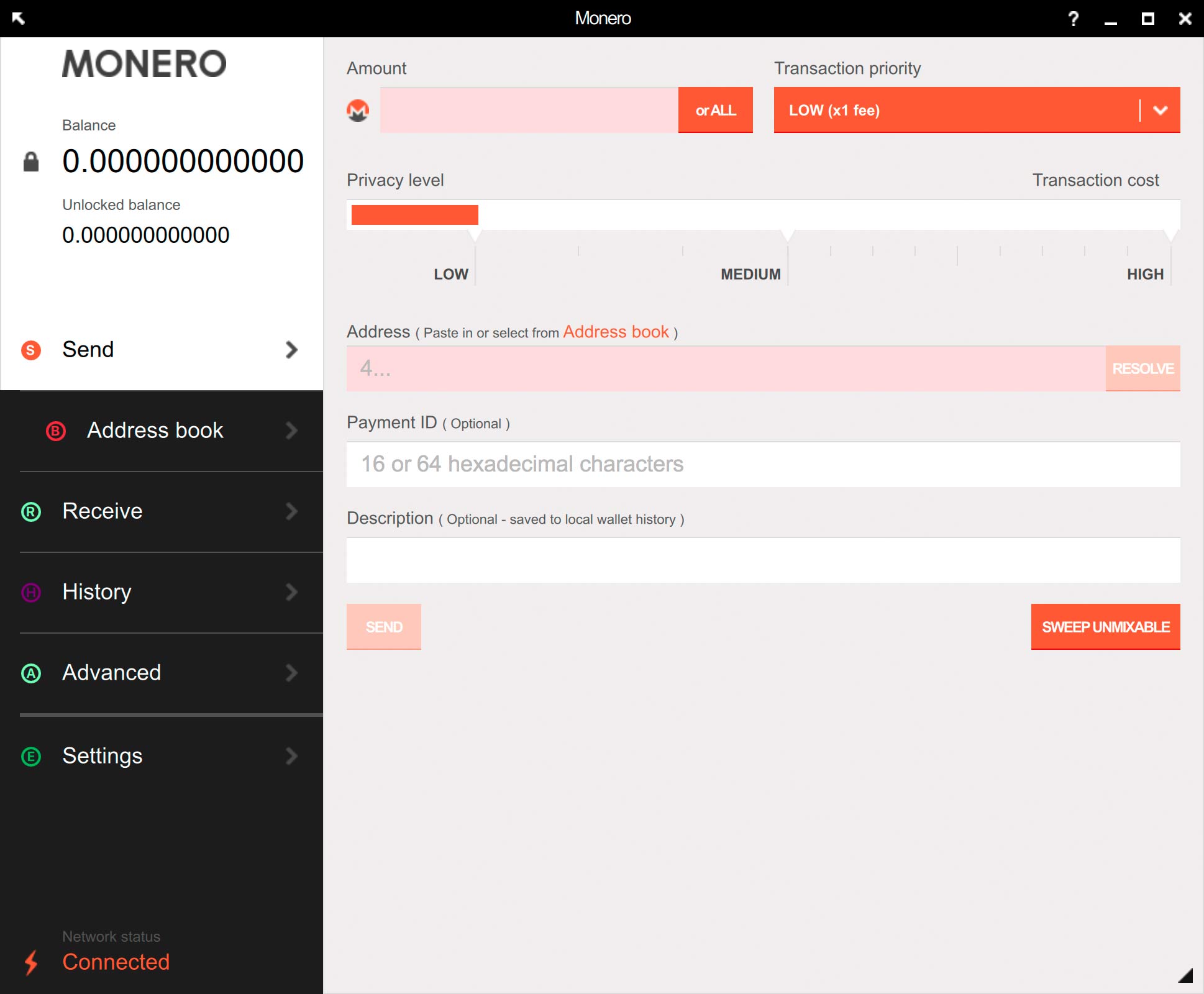 monero gui sent the funds but they never showed up on the blockchain